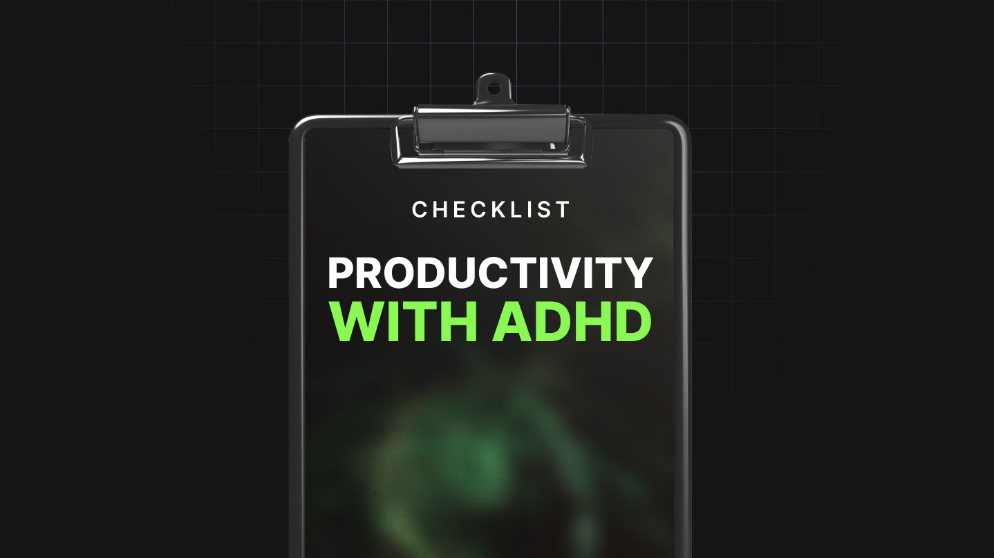 Productivity with ADHD checklist cover