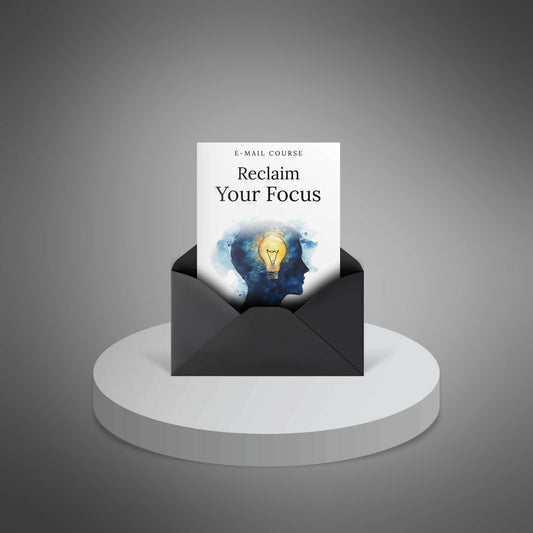 Reclaim Your Focus course cover in envelope