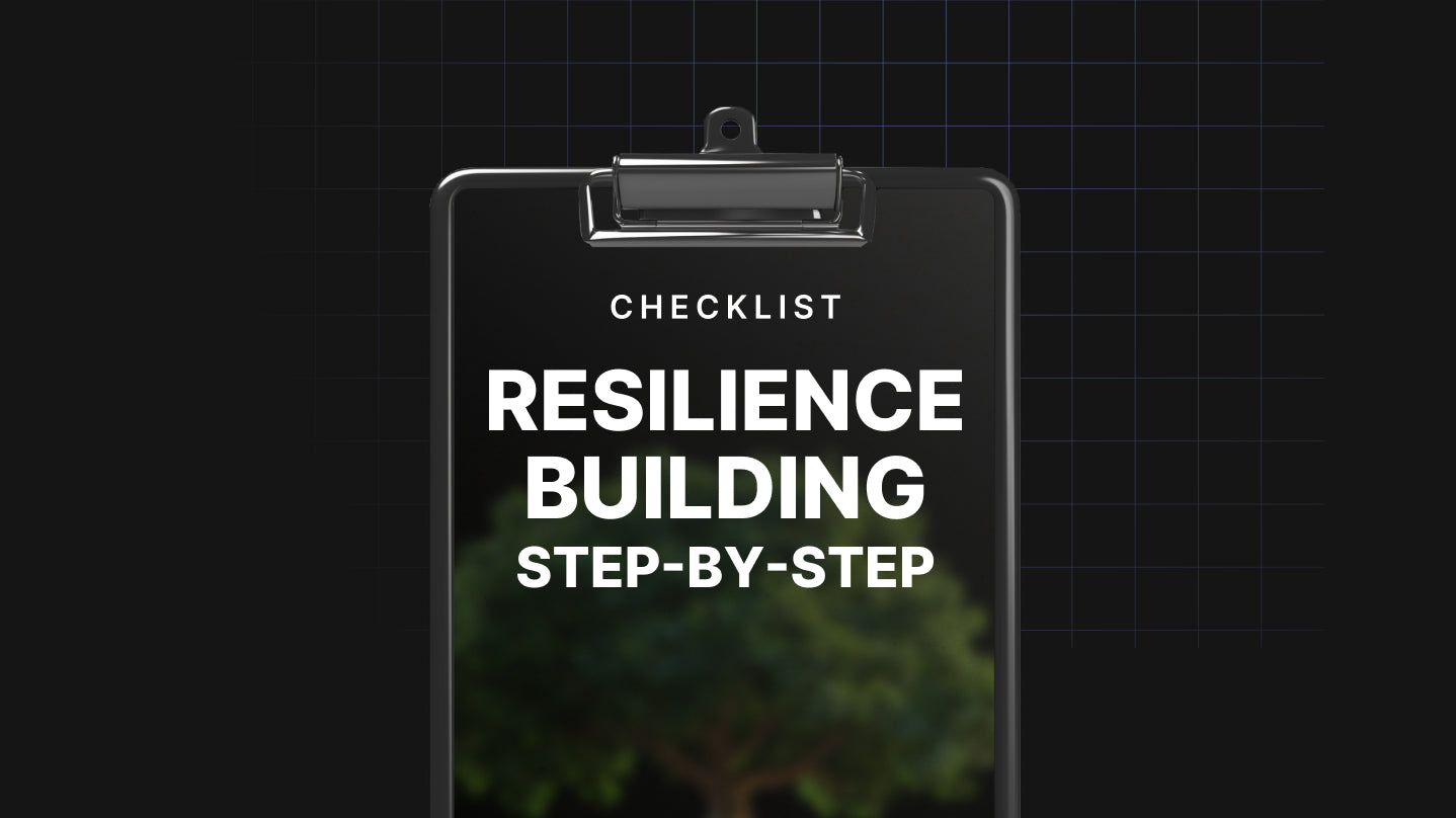 Close up of Resilience Building Step-by-Step checklist title artwork