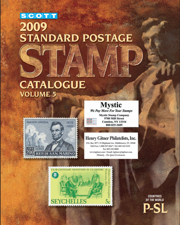 Catalogo mondiale francobolli world standard postage stamp 2009 6 volumi pdf P-SL