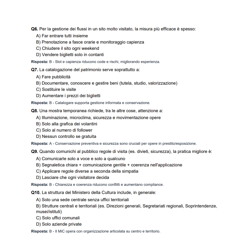 Manuale Concorso Ministero della Cultura 2026 – Teoria, Quiz e Simulazioni (PDF)