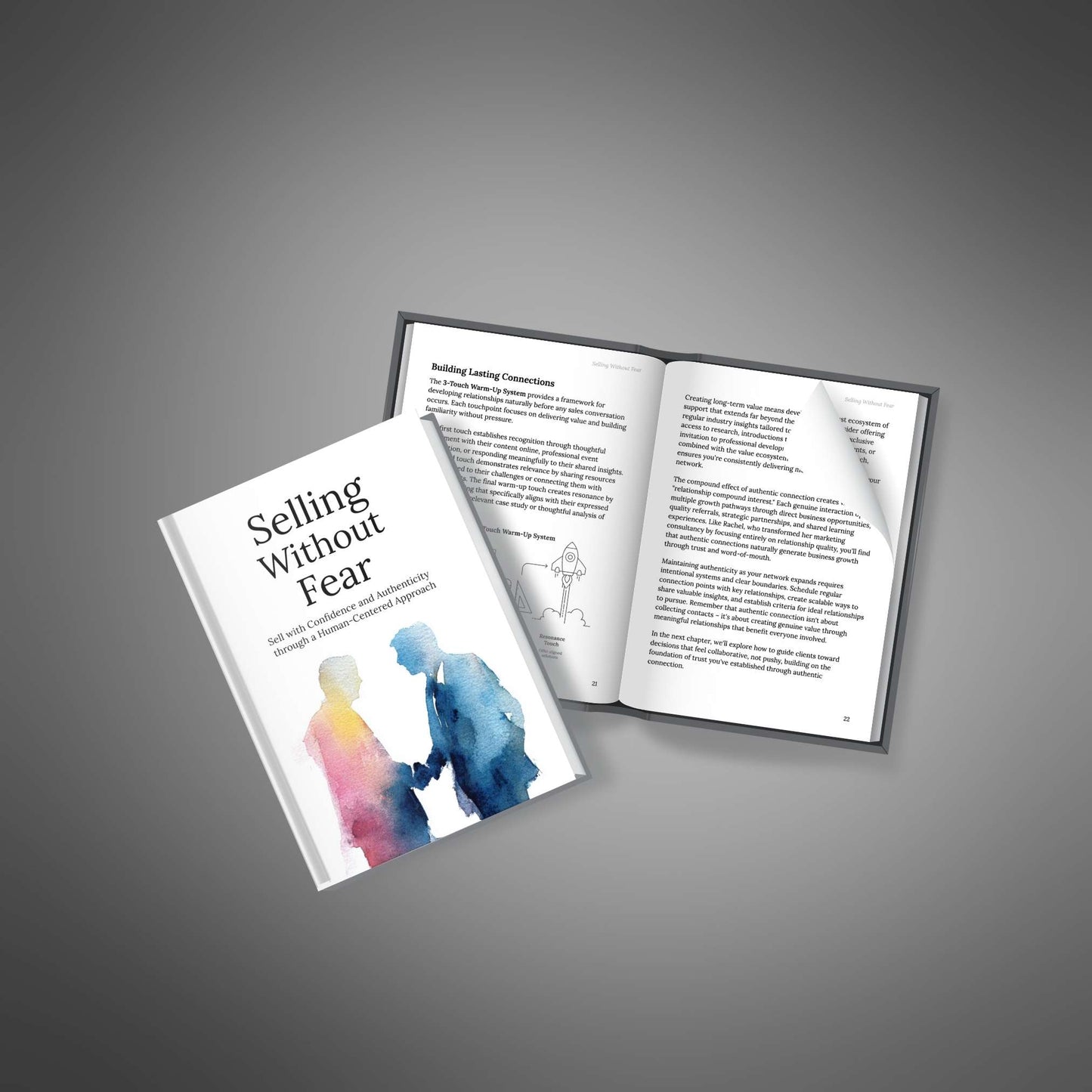 Cover plus interior pages of Selling Without Fear