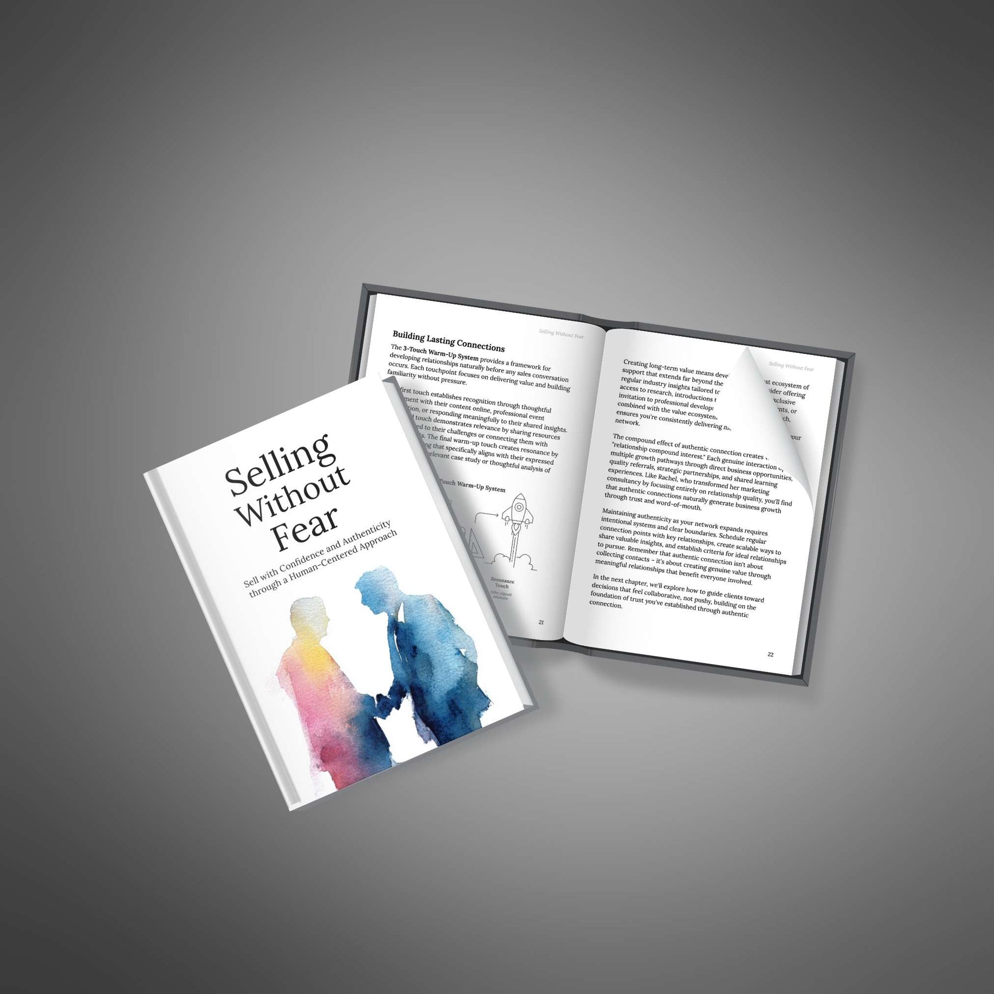 Cover plus interior pages of Selling Without Fear