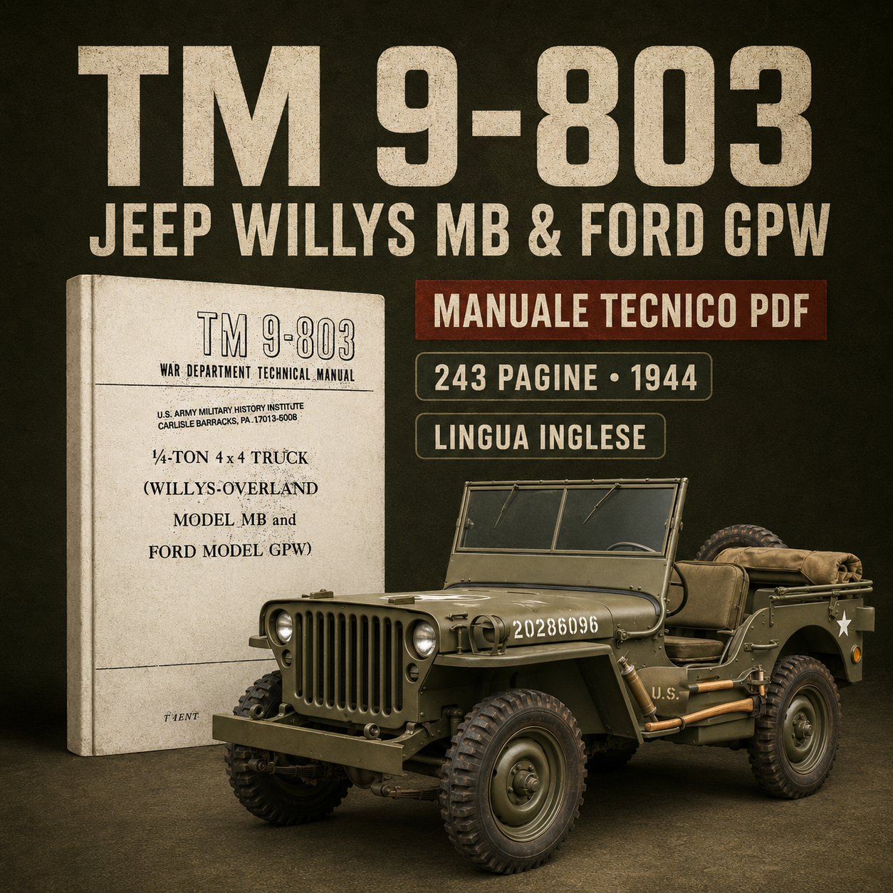 TM 9-803 Jeep Willys MB e Ford GPW - Manuale PDF 1944