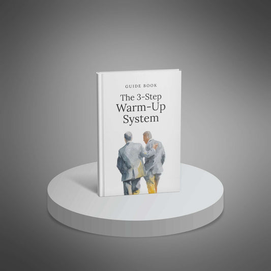 The 3‑Step Warm‑Up System — guide cover mockup