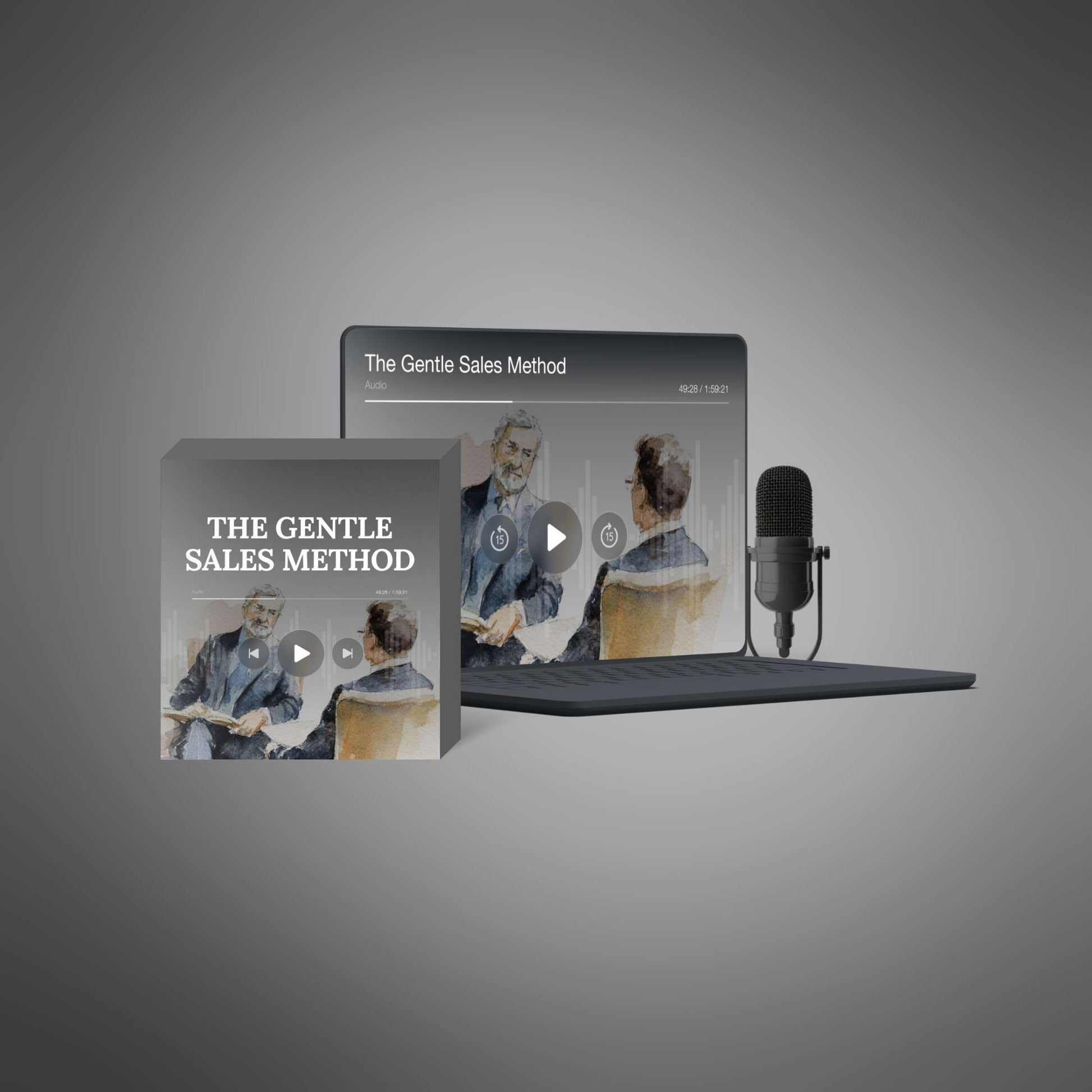 The Gentle Sales Method podcast bundle and microphone