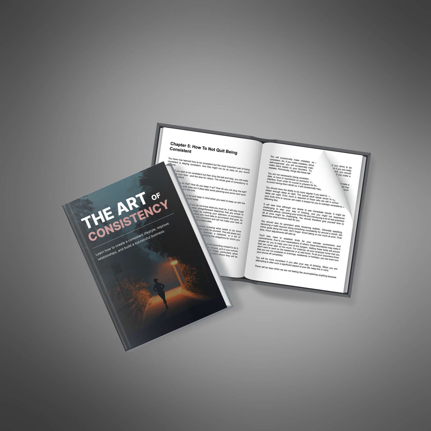 Consistency and productivity system ebook mockup