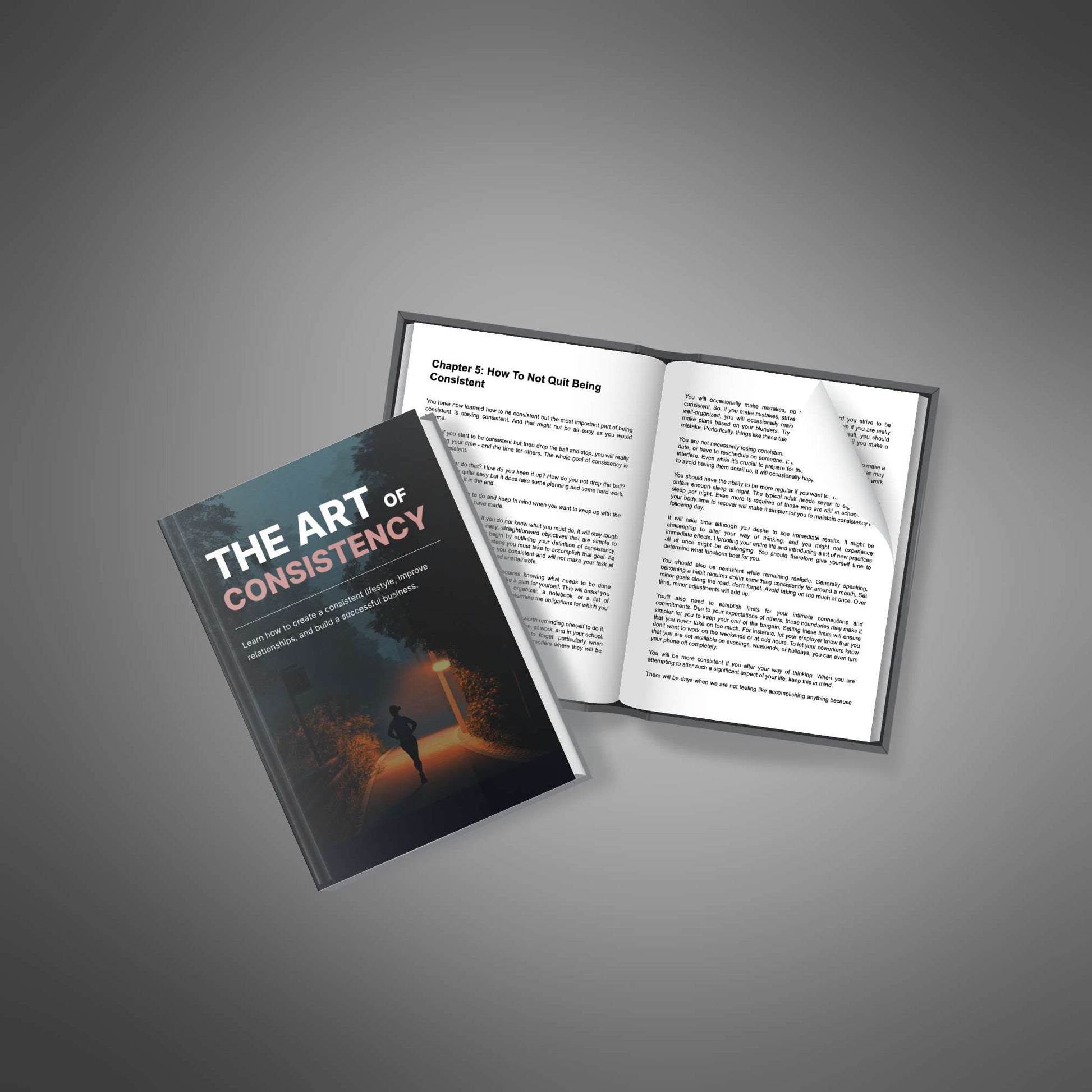 Consistency and productivity system ebook mockup