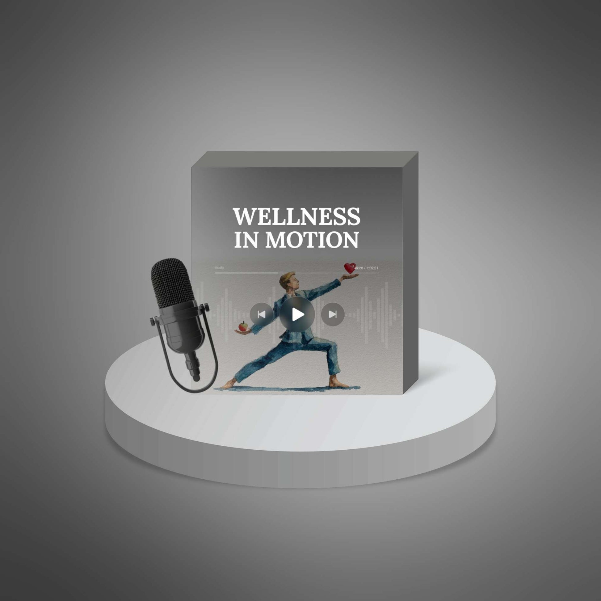 Wellness in Motion podcast cover on device