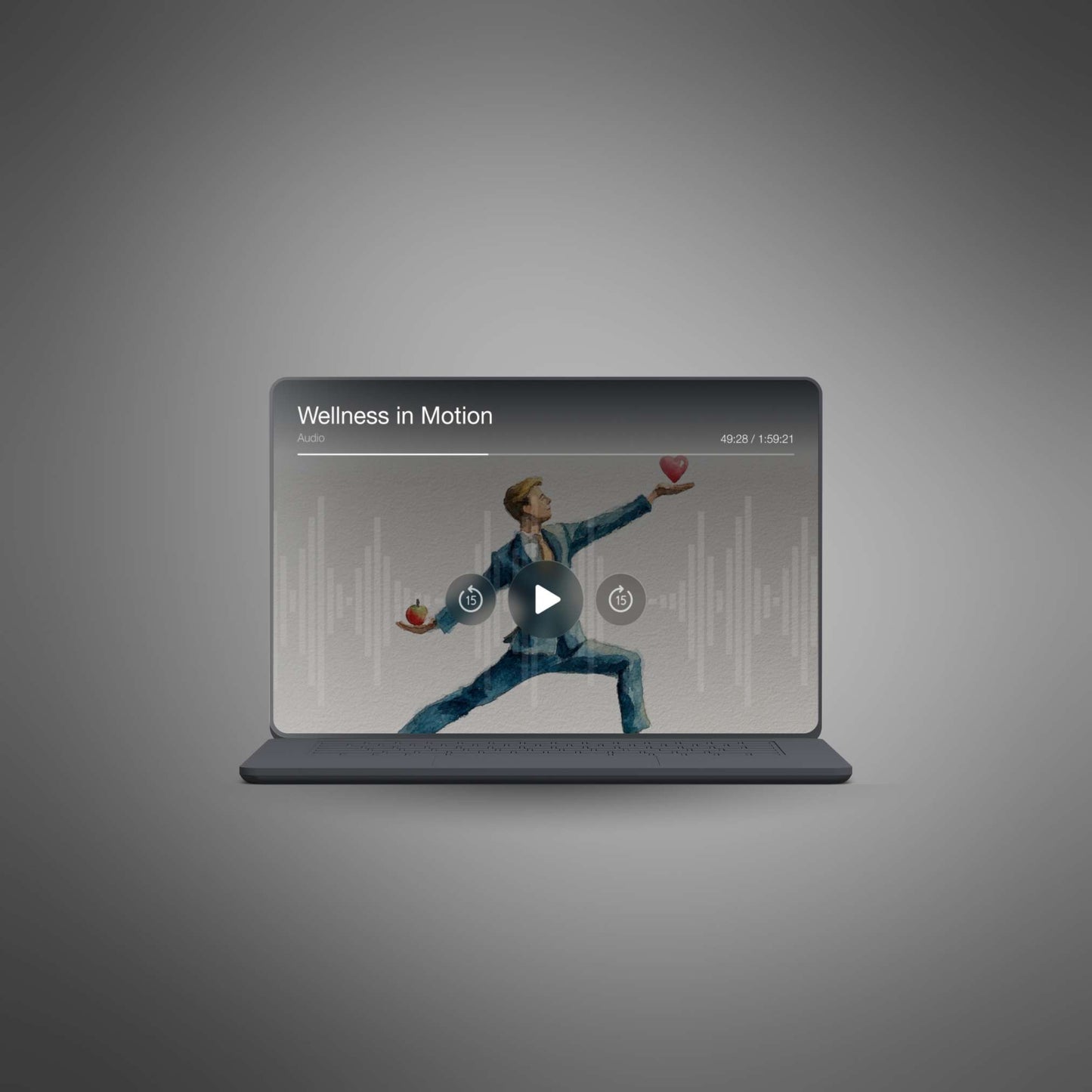 Wellness in Motion podcast cover mockup