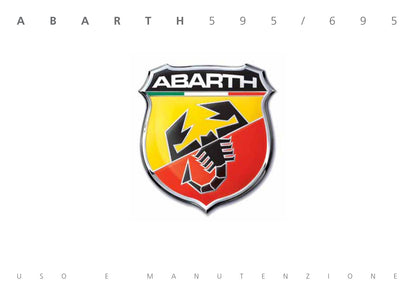 Abarth 595 e 695 manuale uso e manutenzione maggio 2022 in italiano, anteprima a colori: copertina