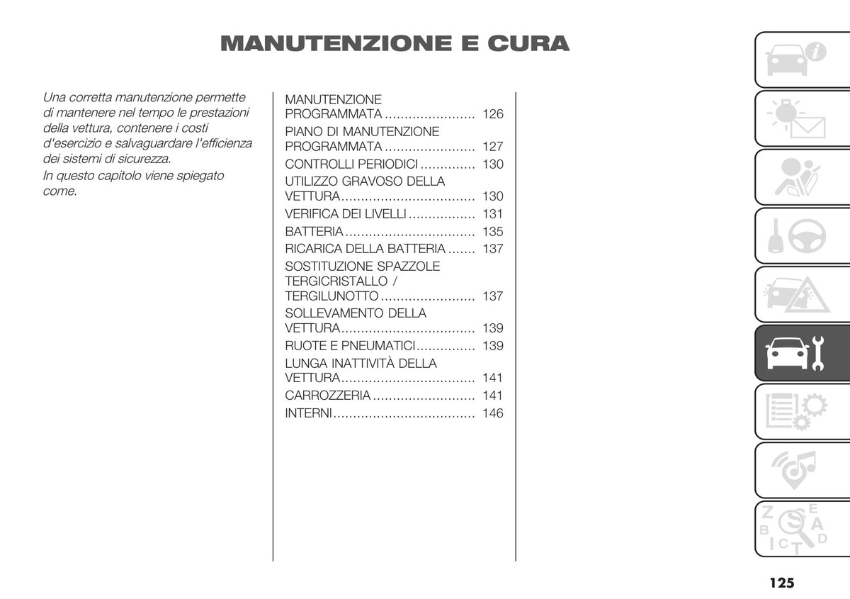 Indice manutenzione e cura