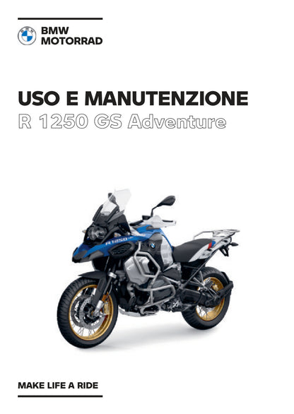 Anteprima reale del manuale BMW R 1250 GS Adventure 2021: 001 Copertina