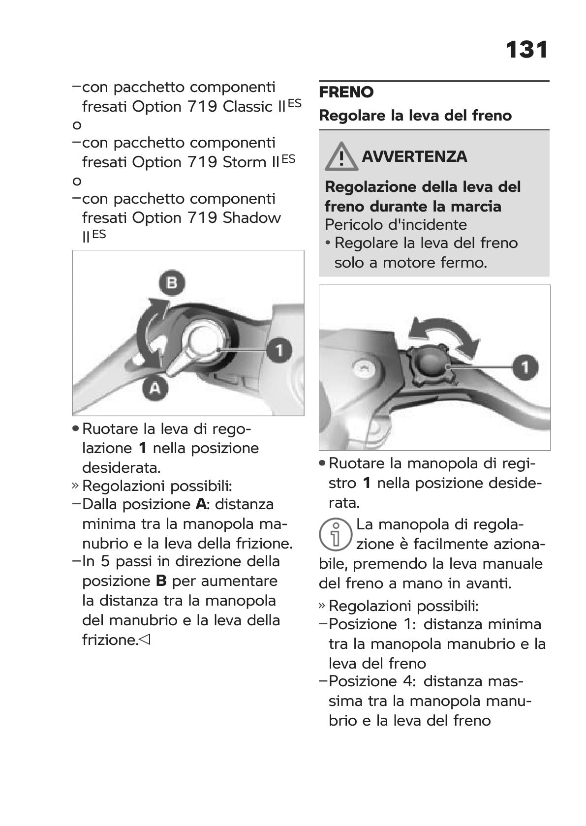 Anteprima reale del manuale BMW R 1250 GS Adventure 2021: 137 Regolazione freno