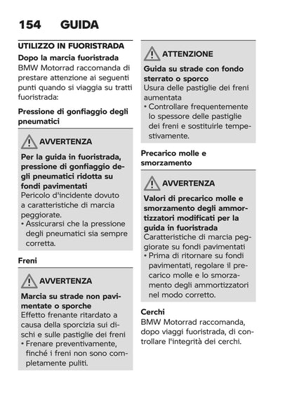 Anteprima reale del manuale BMW R 1250 GS Adventure 2021: 160 Guida fuoristrada