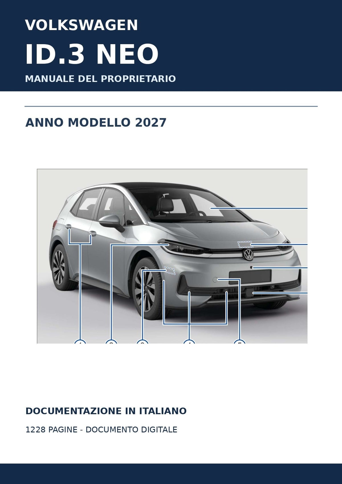 Copertina promozionale manuale Volkswagen ID.3 Neo 2027 PDF italiano