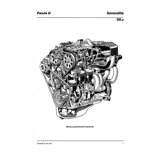 Fiat Panda Diesel 1.3 (1986–2003) – Manuale Generalità & Dati Tecnici (PDF, Italiano)