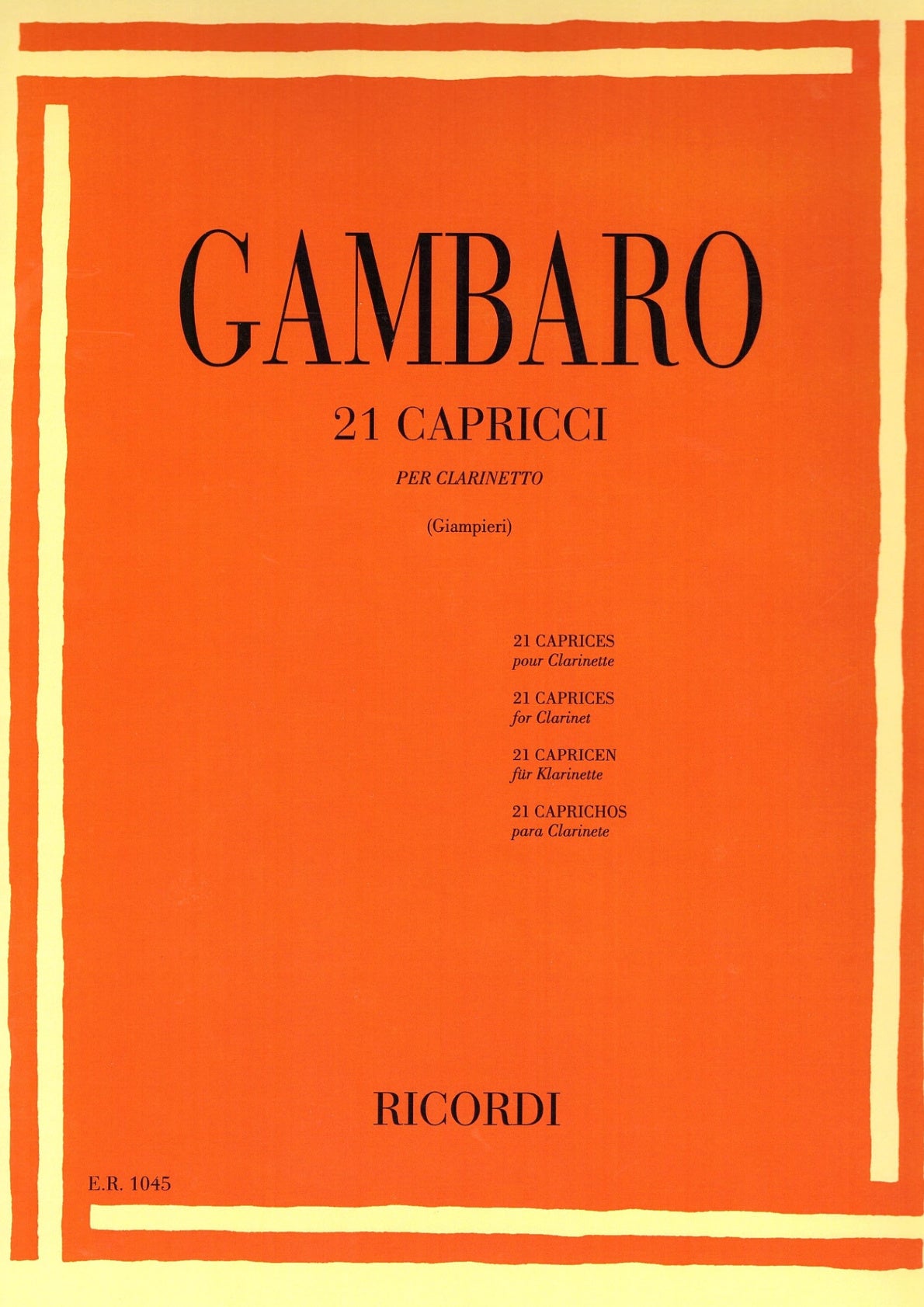 Vincenzo Gambaro - 21 Caprices for Clarinet | Advanced Studies PDF