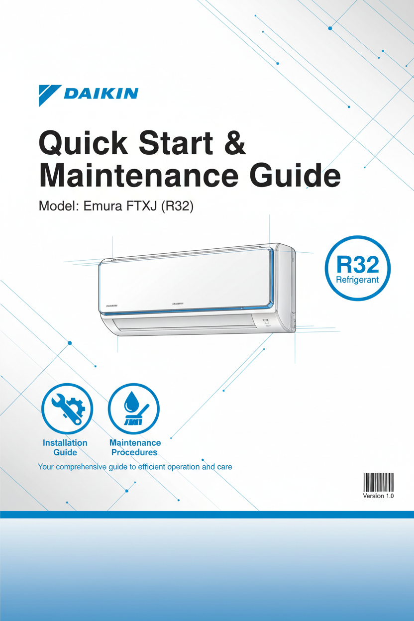 Daikin Emura FTXJ (R32) Quick Start & Maintenance Guide (PDF)