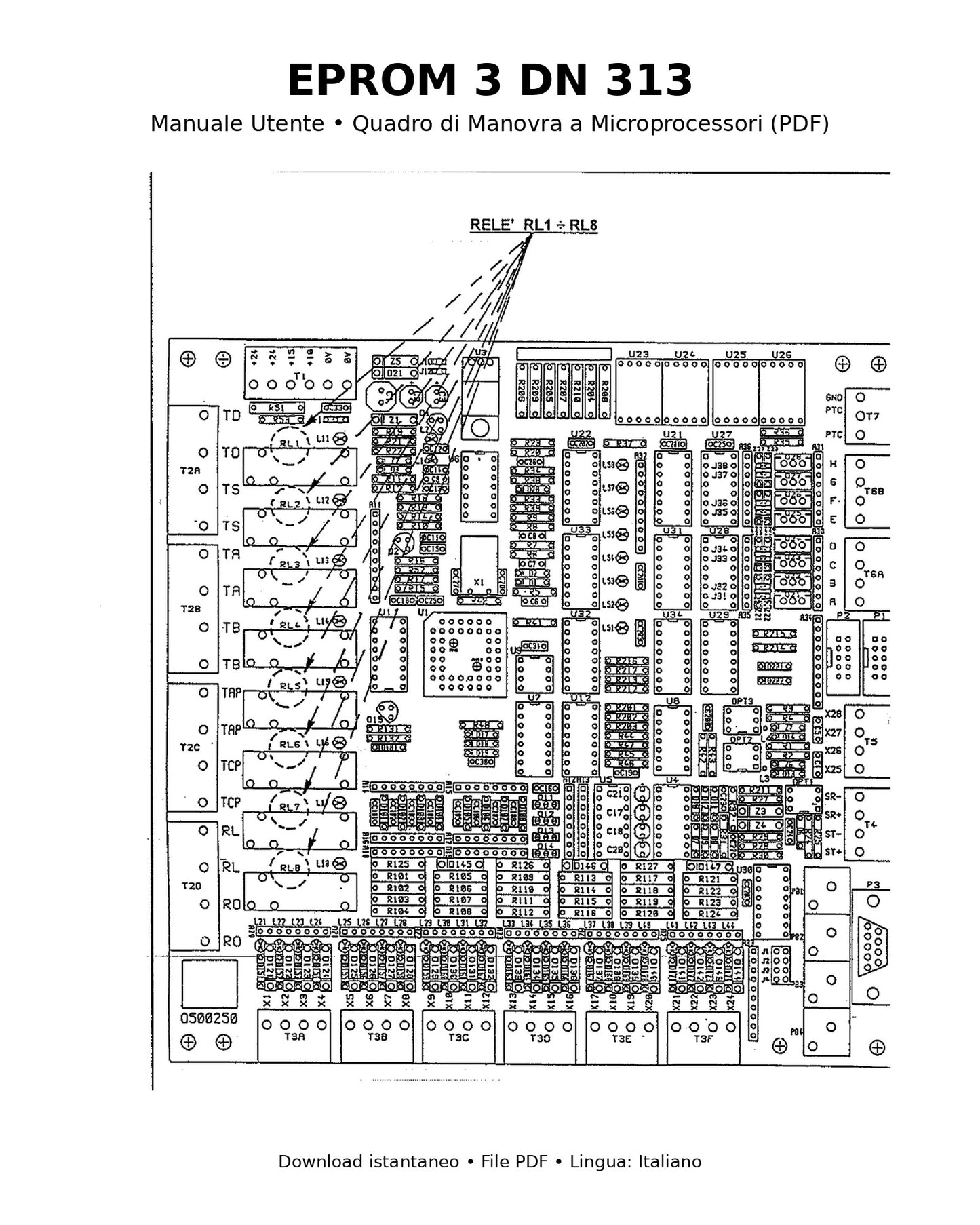 Manuale Utente EPROM 3 DN 313 – Quadro di Manovra Ascensore (PDF)