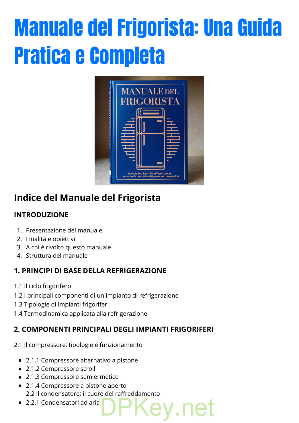 Anteprima originale PDF digitale Manuale del Frigorista, pagina 1 a colori