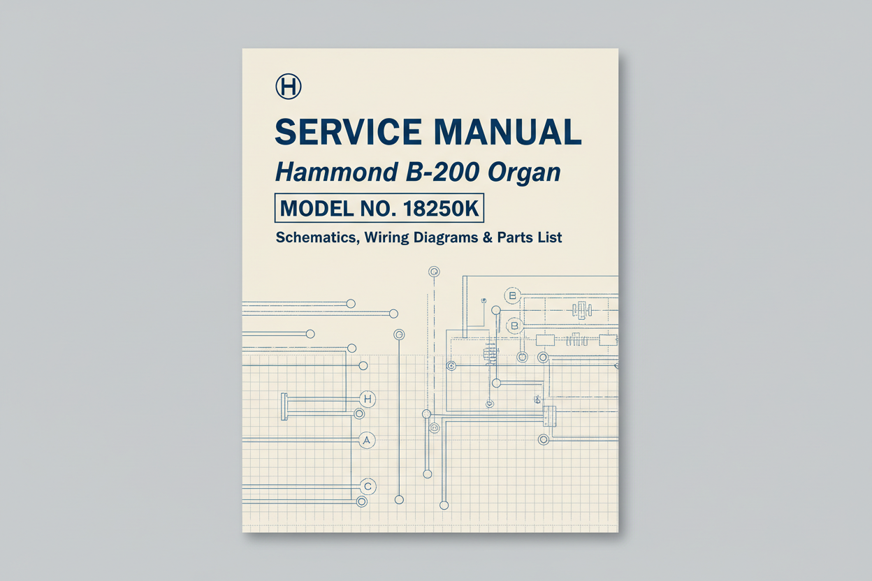 Hammond B-200 Service Manual 18250K PDF | Schematics, Wiring Diagrams & Parts List