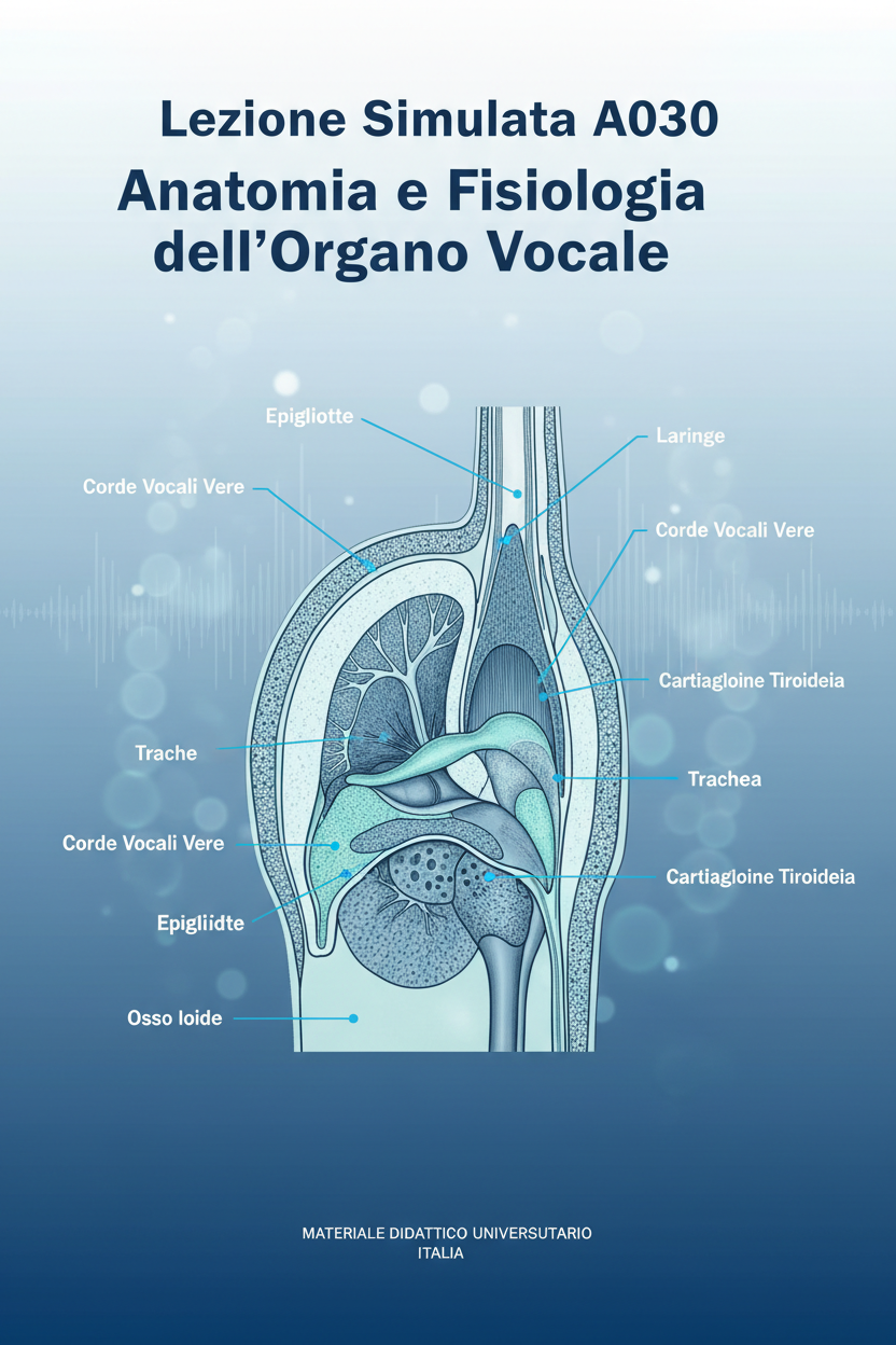 Lezione Simulata A030 – Anatomia e Fisiologia dell’Organo Vocale (PDF)