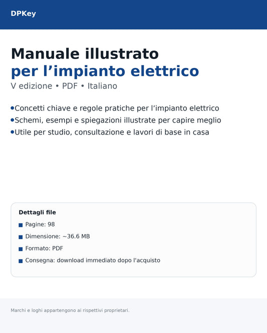 Manuale illustrato per l’impianto elettrico - V edizione (PDF)