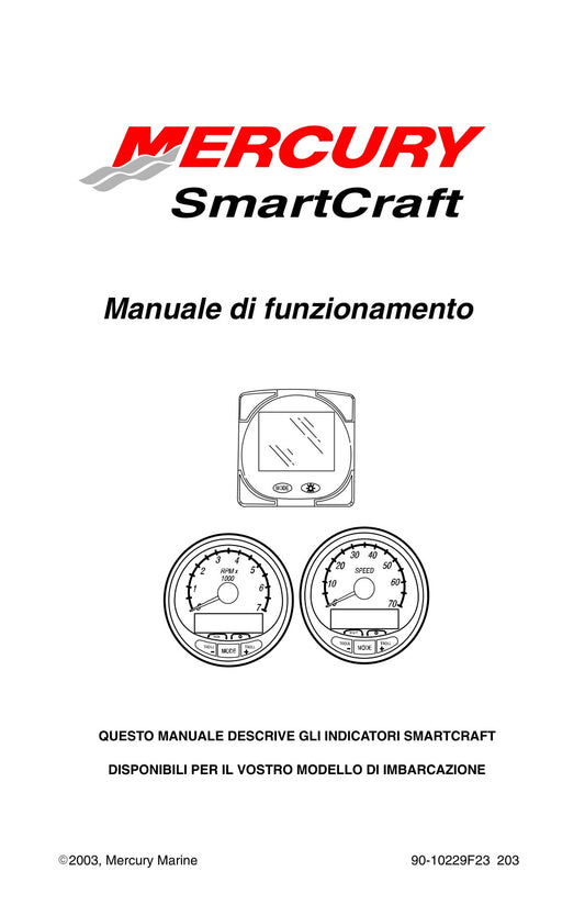 Manuale Mercury SmartCraft Indicatori | Monitor 2.00-3.00 (90-10229F23) PDF