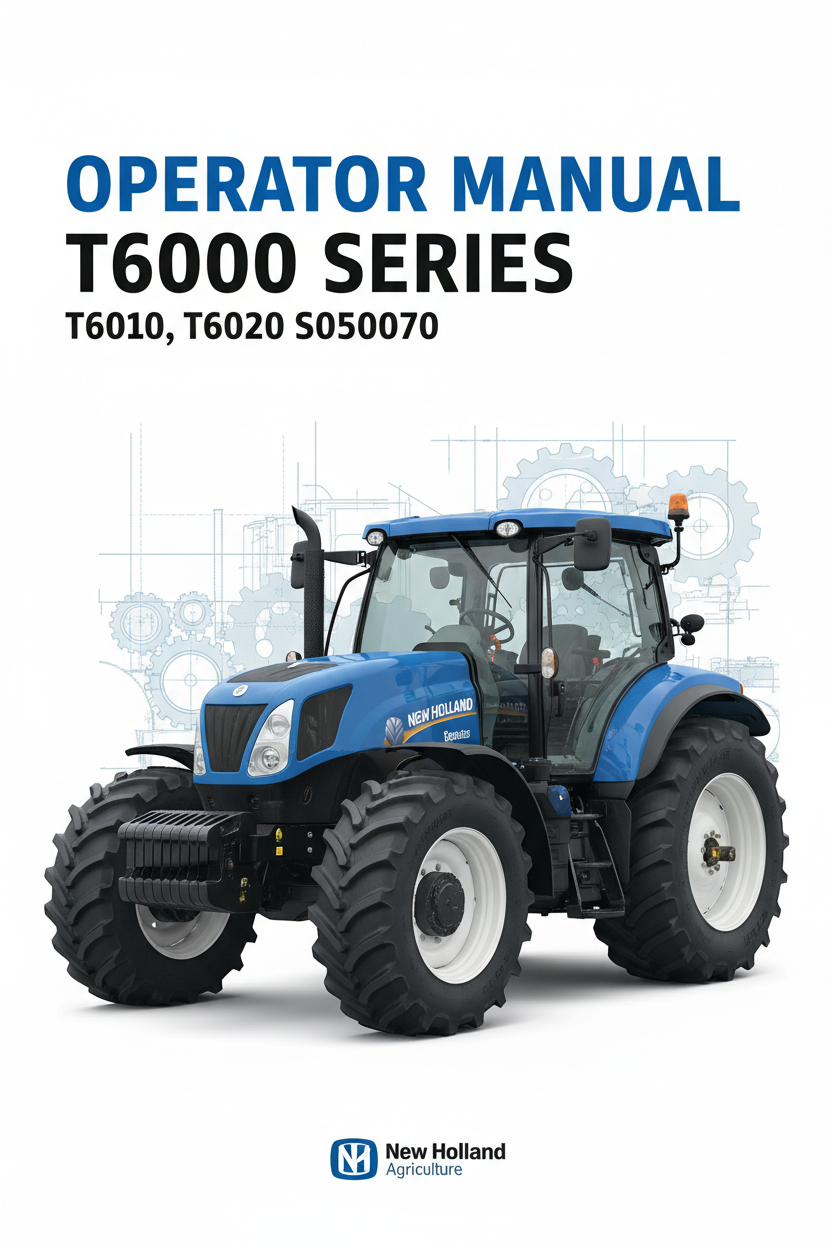 New Holland T6000 Series Tractor Operator Manual PDF (T6010 T6020 T6030 T6050 T6070)
