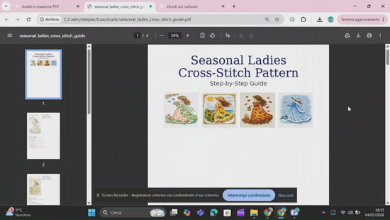 Seasonal Ladies Cross-Stitch Pattern Set (4 Seasons) PDF | Beginner-Friendly Guide