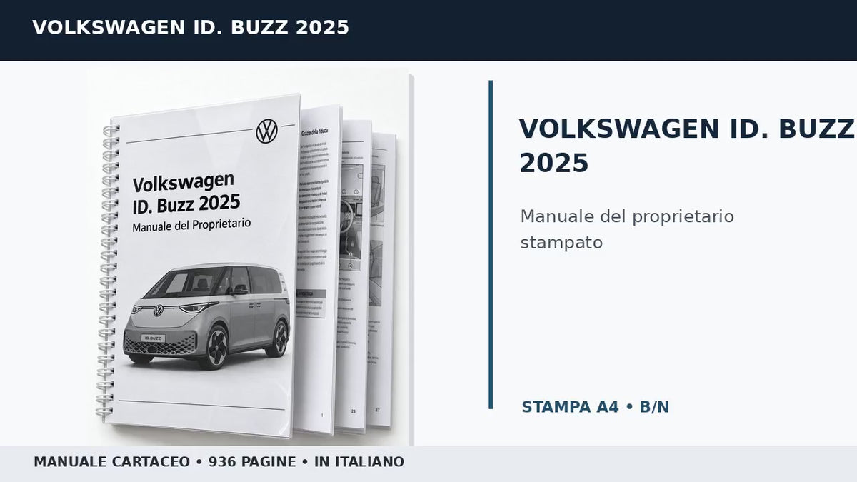Volkswagen ID. Buzz 2025 – Manuale del Proprietario Italiano PDF 936 Pagine
