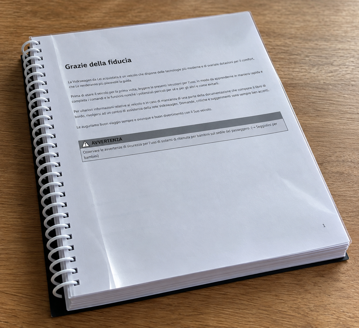 Simulazione della stampa rilegata del manuale Volkswagen ID.3 2020 B/N A4