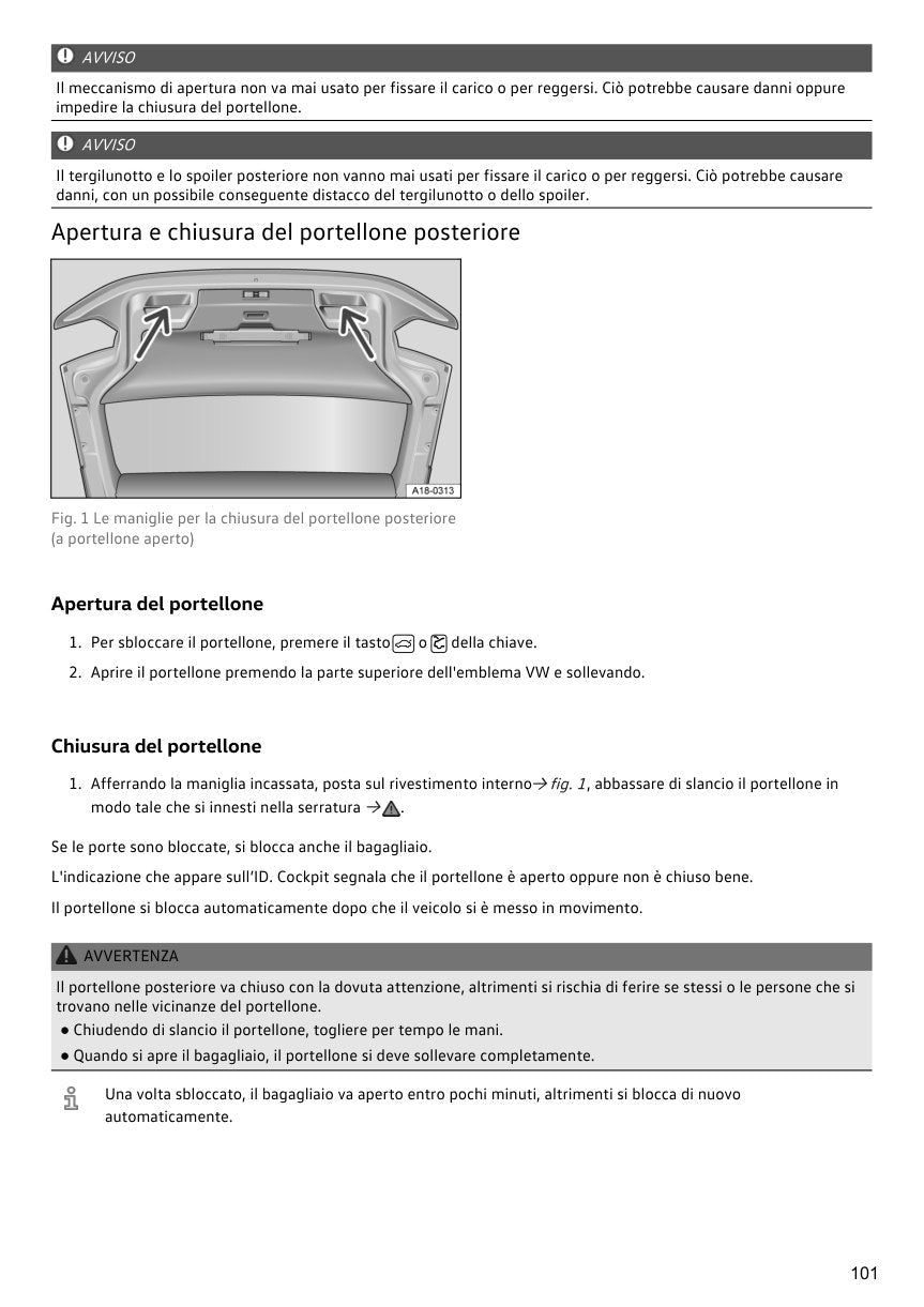 Volkswagen ID.3 2022 pagina 101 manuale stampa B/N