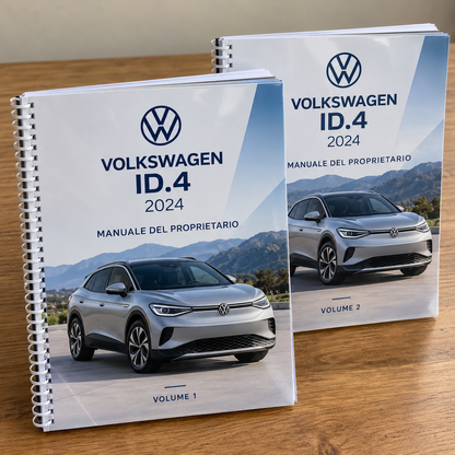 Mockup del manuale stampato Volkswagen ID.4 2024 - 2 volumi