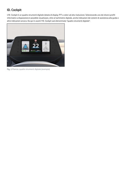 VW ID.4 2026 anteprima del PDF digitale originale pagina 22, id cockpit in colori