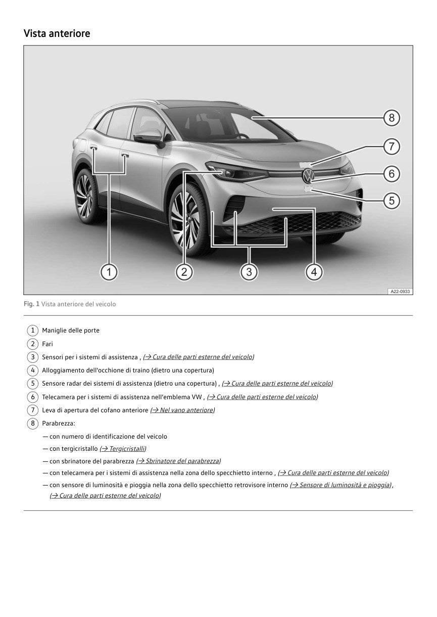 VW ID.4 2026 anteprima reale pagina 5, vista anteriore, versione bianco e nero