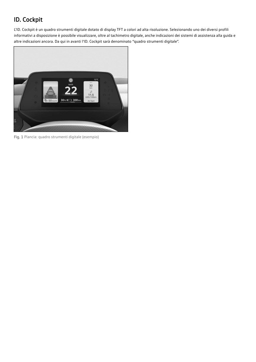 VW ID.4 2026 anteprima reale pagina 22, id cockpit, versione bianco e nero