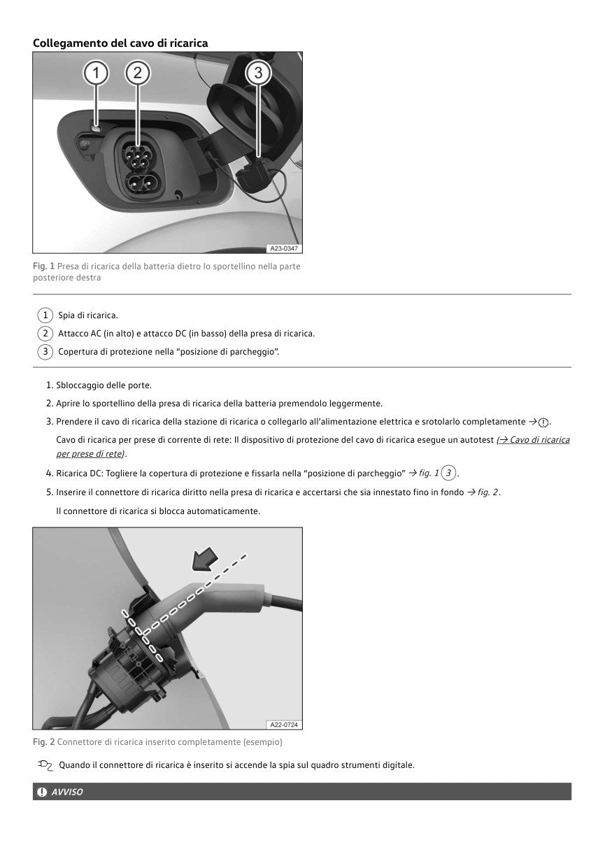 VW ID.4 2026 anteprima reale pagina 536, presa ricarica, versione bianco e nero