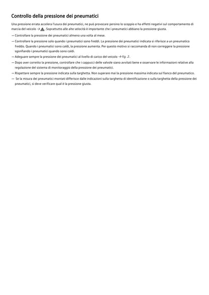VW ID.4 2026 anteprima reale pagina 636, pressione pneumatici, versione bianco e nero