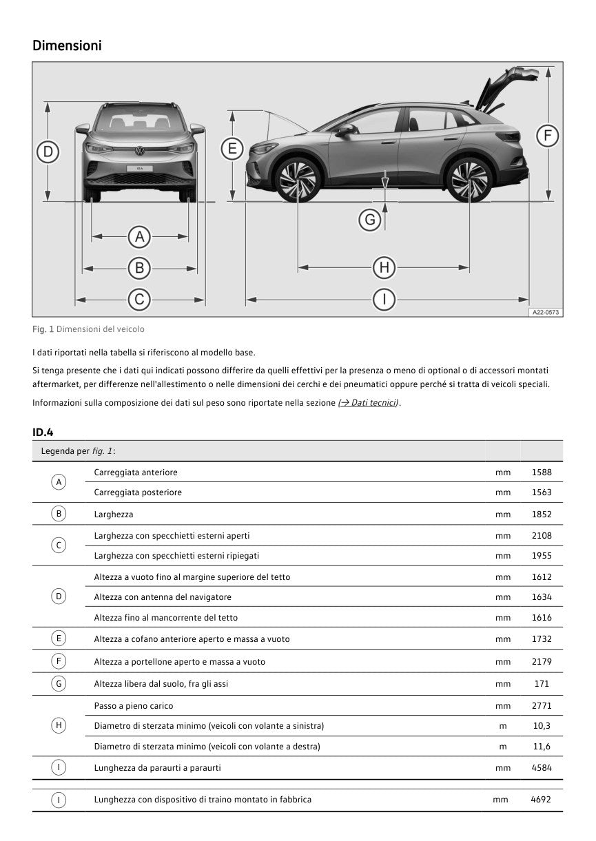 VW ID.4 2026 anteprima reale pagina 767, dimensioni, versione bianco e nero