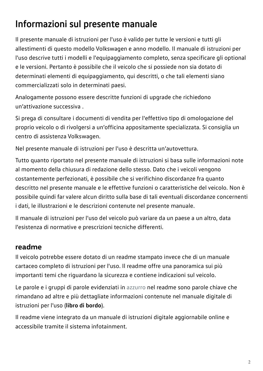 Volkswagen ID.4 2027 anteprima originale PDF colori pagina 2: Informazioni manual