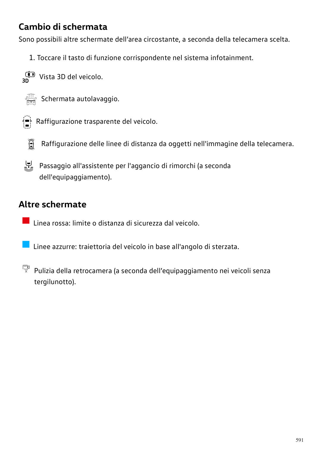 Volkswagen ID.4 2027 anteprima originale PDF colori pagina 591: Telecamere parcheggio