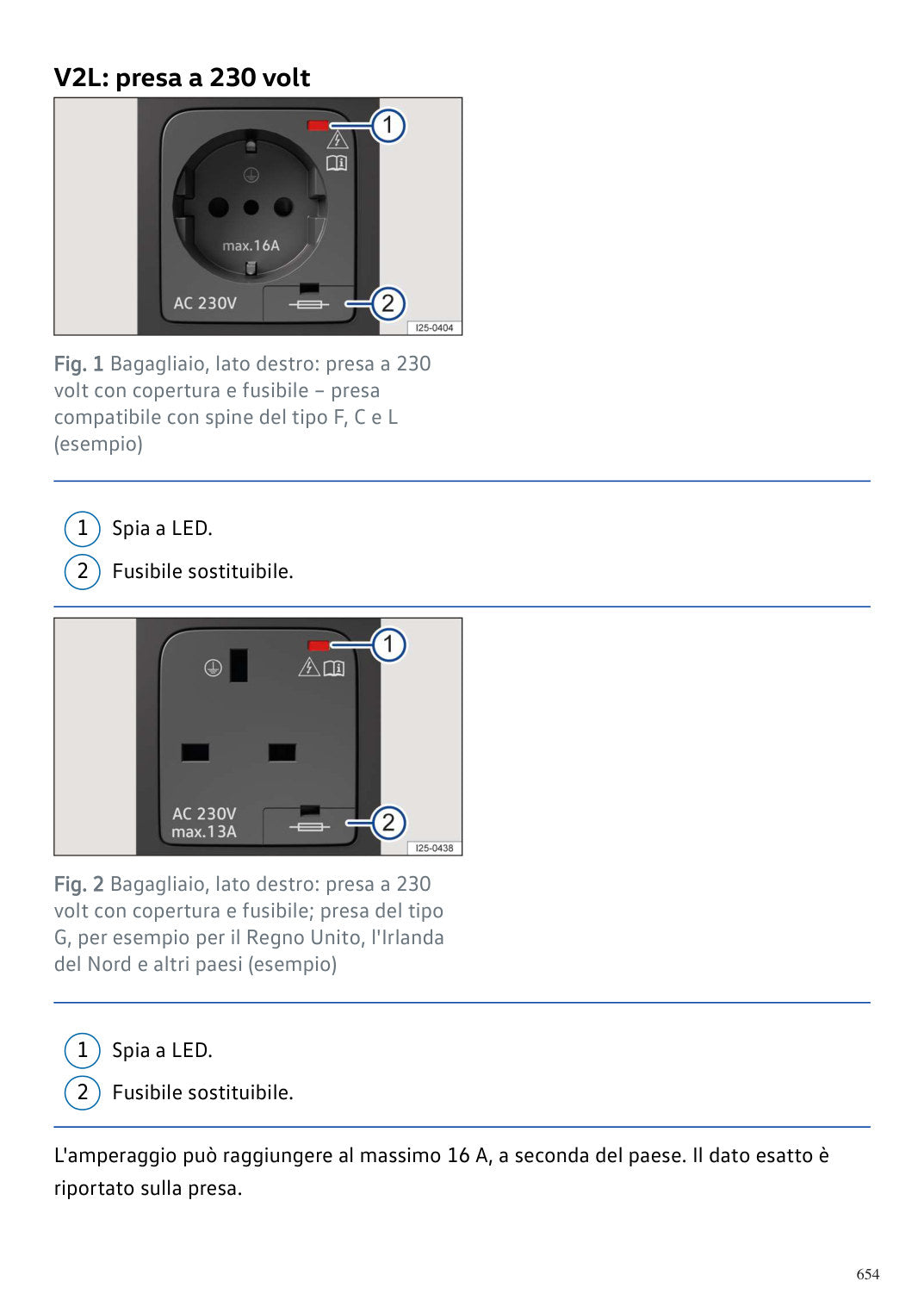 Volkswagen ID.4 2027 PDF colori pagina 654: V2L presa 230V