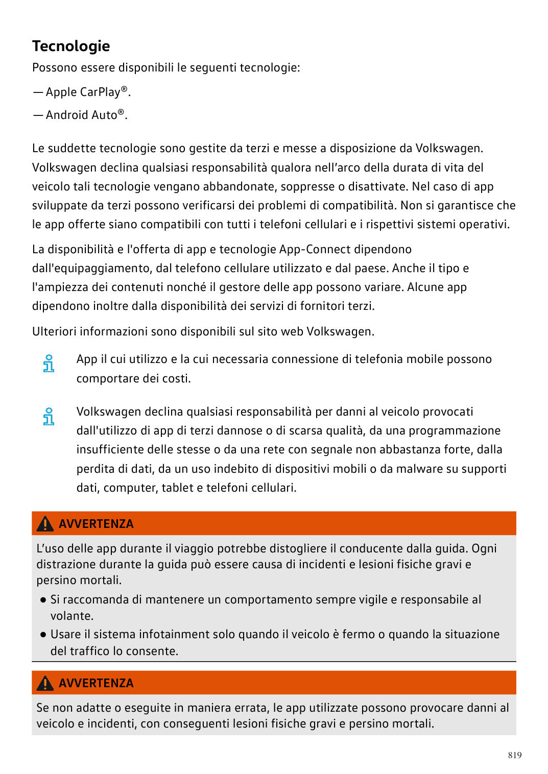 Volkswagen ID.4 2027 PDF colori pagina 819: App Connect
