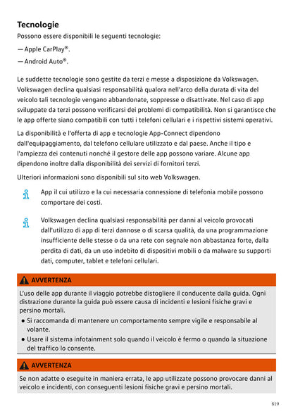 Volkswagen ID.4 2027 PDF colori pagina 819: App Connect
