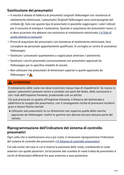 Volkswagen ID.4 2027 PDF colori pagina 1093: Pneumatici