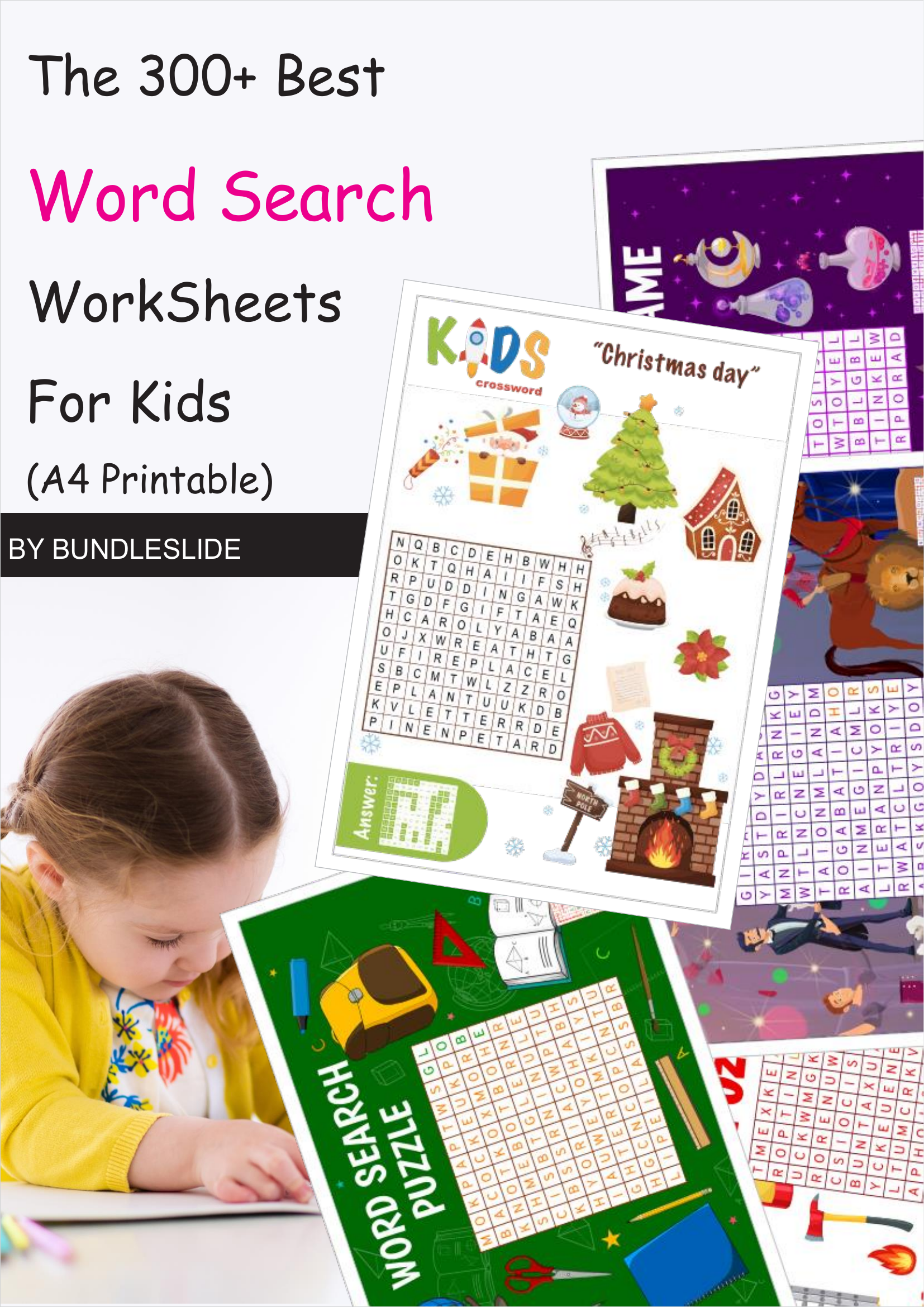 300+ Word Search Worksheets for Kids (A4 Printable PDF) | Holiday & Feelings Themes