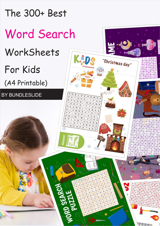 300+ Word Search Worksheets for Kids (A4 Printable PDF) | Holiday & Feelings Themes
